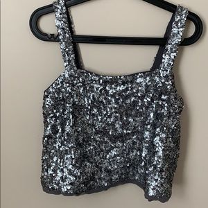 NWT Abercrombie & Fitch Sequined Cropped Tank